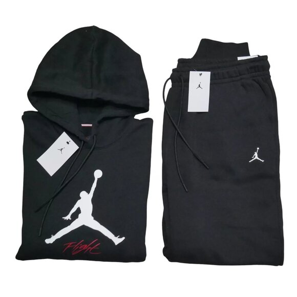 Jordan Men's Size XXL Flight Sweatsuit 2 PC Tracksuit Set Jumpman Matching Hood - Picture 9 of 10